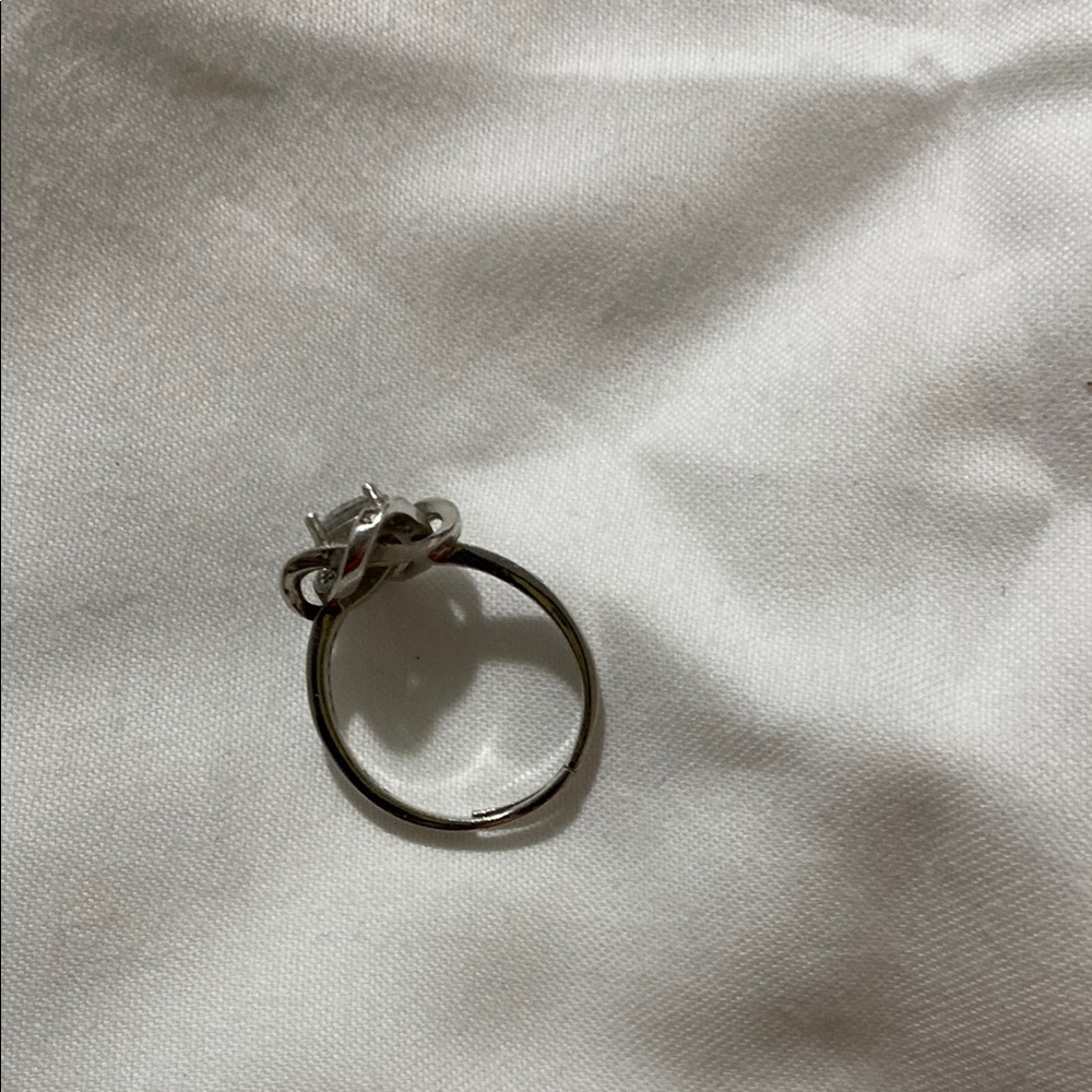 Vintage Silver Floral Statement Ring Adjustable S… - image 3